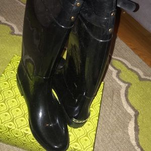 Ralph Lauren Rain Boots in Blk & knee length